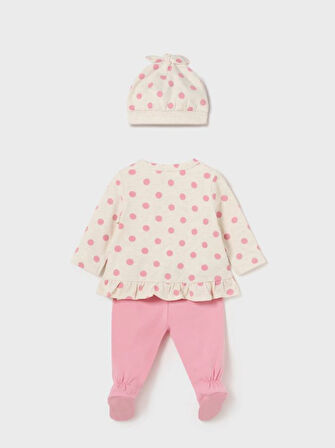 Mayoral kız bebek şapkalı 3 lü set 1531