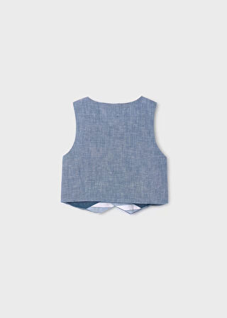 Erkek Çocuk Keten Yelek-Mavi | 18AY