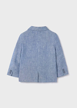 Erkek Çocuk Keten Ceket-Mavi | 36AY