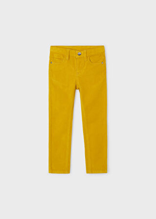 Erkek Çocuk Kadife Slim Fit Pantolon - Sarı | 3 YAŞ