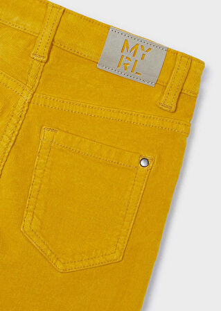 Erkek Çocuk Kadife Slim Fit Pantolon - Sarı | 3 YAŞ