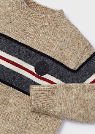 Erkek Çocuk CIZGILI KAZAK - Açık Kahve | 6 YAŞ