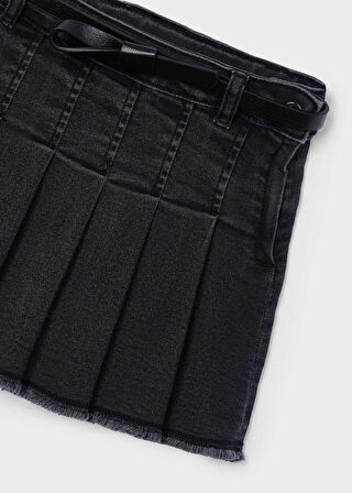 Kız Çocuk Kemerli Denim Etek ANTRASİT | 8 YAŞ