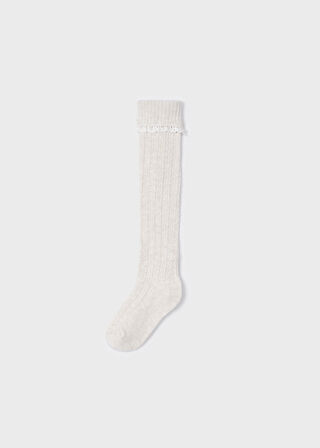 Kız Çocuk Çorap-Krem | 6 YAŞ