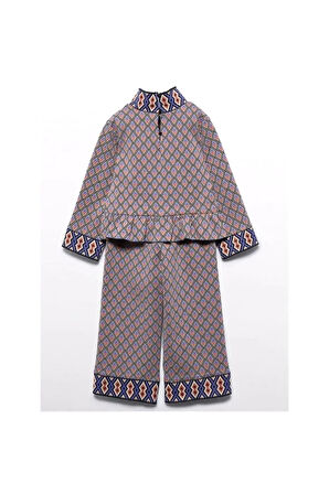 Abel&Lula Kız Çocuk Jakarlı Alt Üst Takım 5727