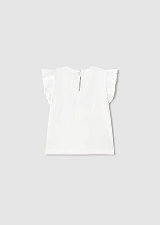 Mayoral Kız Bebek Kolları Fırfırlı Tişört 1042