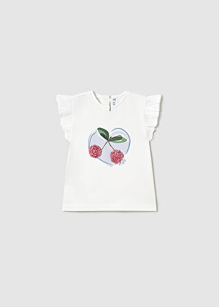 Mayoral Kız Bebek Kolları Fırfırlı Tişört 1042