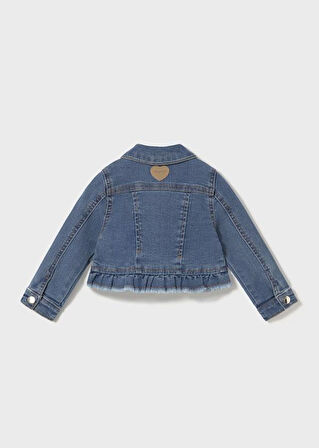 Mayoral Kız Bebek Fırfırlı Denim Ceket 1-3 Yaş Mavi