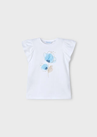 Mayoral Kız Çocuk Çiçekli Tshirt