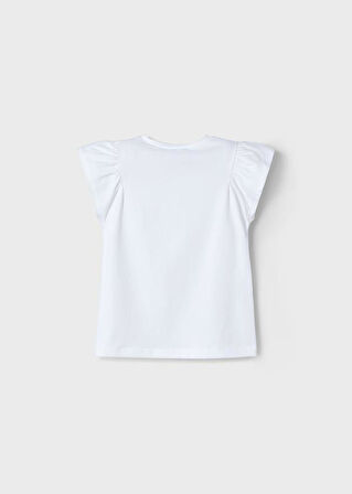 Mayoral Kız Çocuk Kabartbalı Tshirt 4-8 Yaş Kırmızı