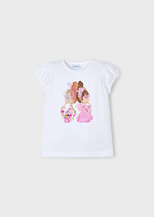 Mayoral Kız Çocuk Baskılı Tshirt