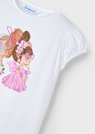 Mayoral Kız Çocuk Baskılı Tshirt