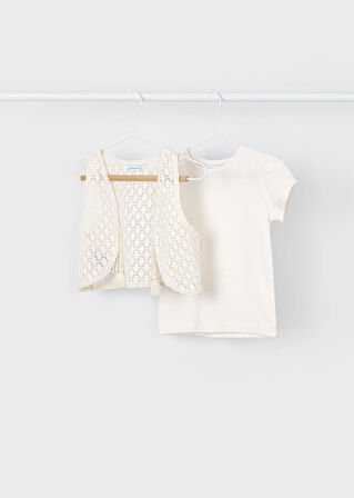 Mayoral Kız Çocuk Yelekli Tshirt