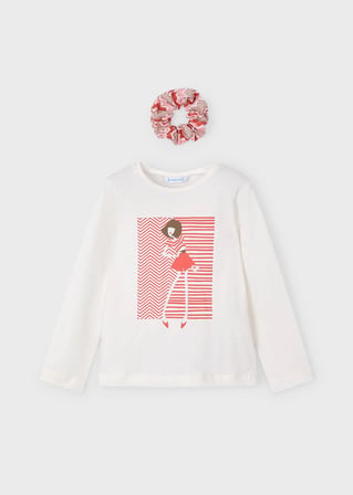 Mayoral Kız Çocuk Sweatshirt Ve Toka Set Krem