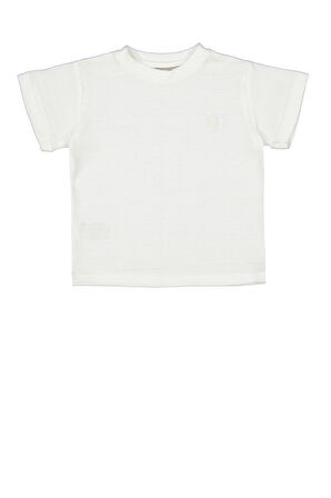 Mayoral Erkek Çocuk Düz Tshirt 4-10 Yaş Krem