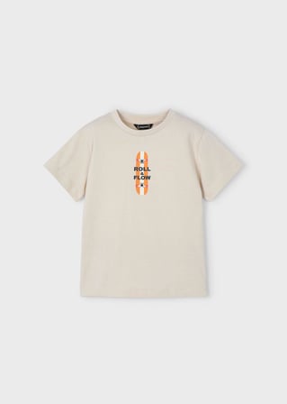 Mayoral Erkek Çocuk Baskılı Tshirt Bej