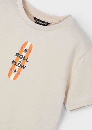 Mayoral Erkek Çocuk Baskılı Tshirt Bej