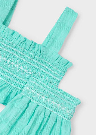 Mayoral Kız Çocuk Petek Şortlu Takım 4-8 Yaş Mint