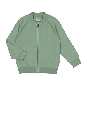 Mayoral Erkek Çocuk Fermuarlı Sweatshirt 4-8 Yaş Yeşil