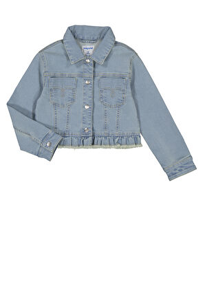 Mayoral Kız Çocuk Denim Ceket 4-8 Yaş Mavi