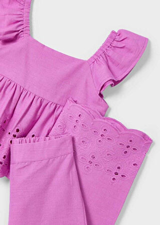 Mayoral Kız Çocuk Delikli Pantolonlu Takım 6-10 Yaş Pembe