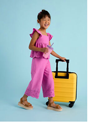 Mayoral Kız Çocuk Delikli Pantolonlu Takım 6-10 Yaş Pembe