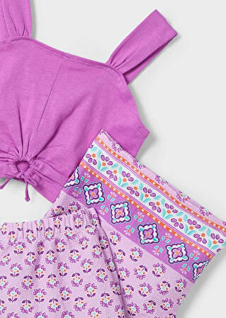 Mayoral Kız Çocuk Baskılı Pantolonlu Takım 4-8 Yaş Pembe
