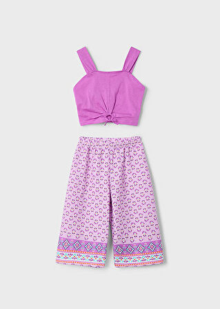 Mayoral Kız Çocuk Bluz ve Desenli Pantolon Takım 3562