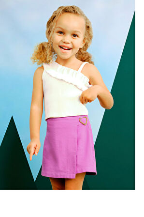 Mayoral Kız Çocuk Şort Etek 4-8 Yaş Pembe