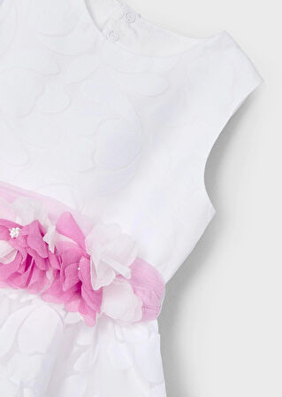 Mayoral Kız Çocuk Çiçek Kemerli Elbise