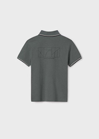 Mayoral Erkek Çocuk Sırt Baskılı Polo Tshirt 10-14 Yaş Yeşil