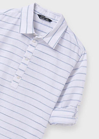 Mayoral Erkek Çocuk Cizgili Gömlek 10-14 Yaş Beyaz