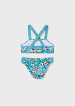 Mayoral Kız Çocuk Baskılı Bikini 10-14 Yaş Mavi