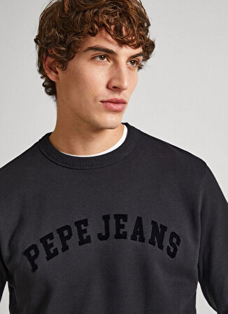 Pepe Jeans Bisiklet Yaka Siyah Erkek Sweatshırt PM582557 999 RANDALL