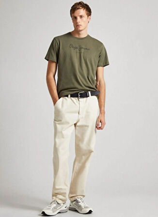 Pepe Jeans Bisiklet Yaka Baskılı Yeşil Erkek T-Shirt PM508208 679 EGGO N