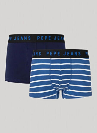 Pepe Jeans Koyu Mavi Erkek Boxer PMU11149 581 STRIPES LR TK 2P