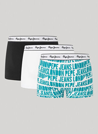 Pepe Jeans Mavi Erkek Boxer PMU11148 537 AO LOGO TK 3P