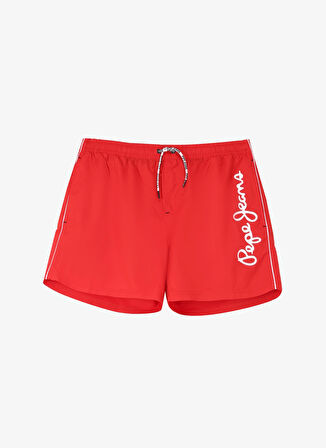 Pepe Jeans Kırmızı Erkek Şort Mayo PMB10393 257 LOGO SWIMSHORT