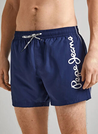 Pepe Jeans Lacivert Erkek Şort Mayo PMB10393 595 LOGO SWIMSHORT