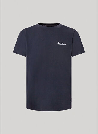 Pepe Jeans Bisiklet Yaka Baskılı Lacivert Erkek T-Shirt PM509367 594 SINGLE CLIFORD