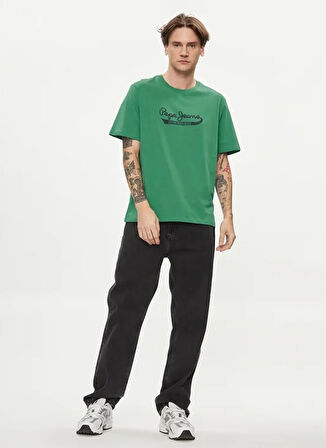 Pepe Jeans Bisiklet Yaka Baskılı Koyu Yeşil Erkek T-Shirt PM509390 654 CLAUDE