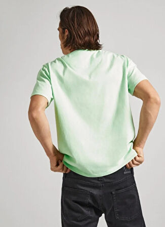 Pepe Jeans Bisiklet Yaka Baskılı Açık Yeşil Erkek T-Shirt PM509389 612 CEDRIC