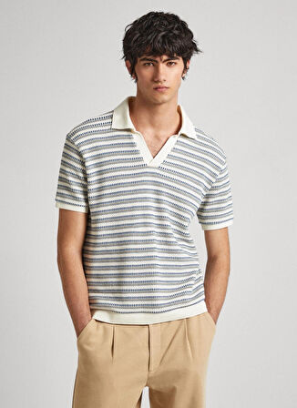 Pepe Jeans Bej Erkek Polo T-Shirt PM702421 821 MOONLIGHT