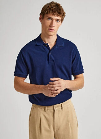 Slim Fit Lacivert Erkek Polo T-Shirt PM542143 561 HUDSON