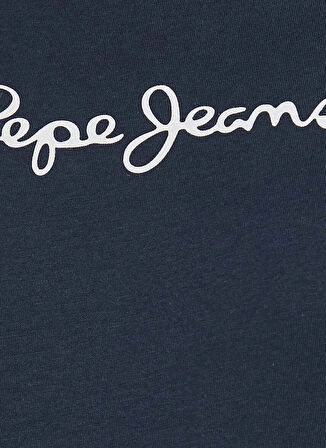 Pepe Jeans Bisiklet Yaka Baskılı Lacivert Kadın T-Shirt PL505827