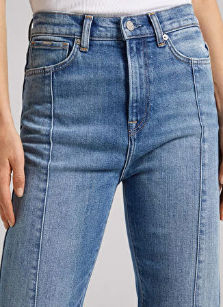 Pepe Jeans Yüksek Bel Düz Paça Normal Koyu Mavi Kadın Denim Pantolon PL2046862