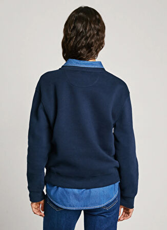 Pepe Jeans Yuvarlak Yaka Baskılı Lacivert Kadın Sweatshırt PL581460