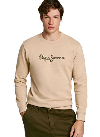 Pepe Jeans Bisiklet Yaka Bej Erkek Sweatshırt PM582715-840 NEW JOE CREW