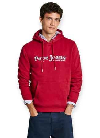 Pepe Jeans Kapüşon Yaka Kırmızı Erkek Sweatshırt PM582728-276 SOMERS HOODIE