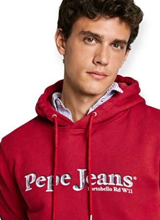 Pepe Jeans Kapüşon Yaka Kırmızı Erkek Sweatshırt PM582728-276 SOMERS HOODIE